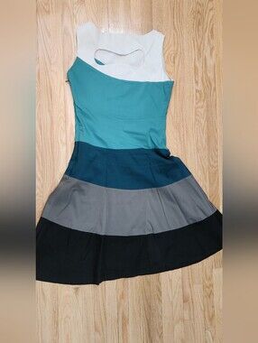 Green and Cream Colorblock Dress SKUNKFUNK